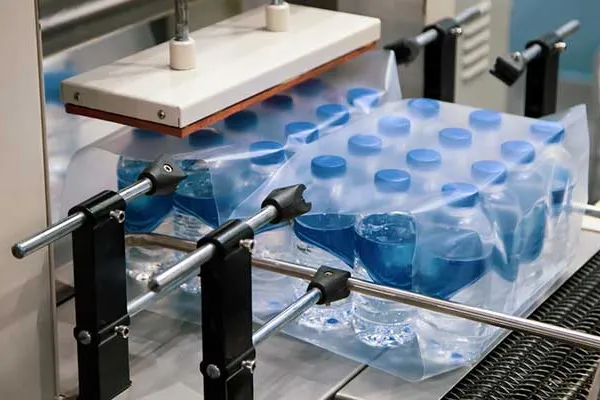 El flujo de trabajo de una máquina de envasado termorretráctil