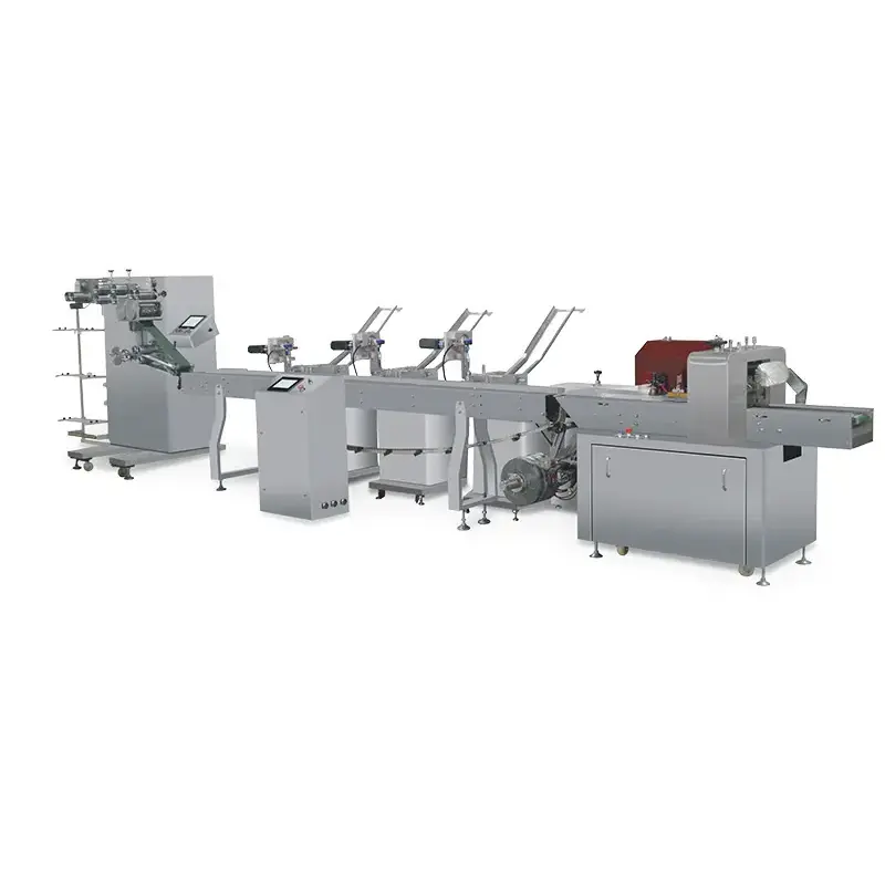 Máquina automática de envasado de vajillas y toallas de papel