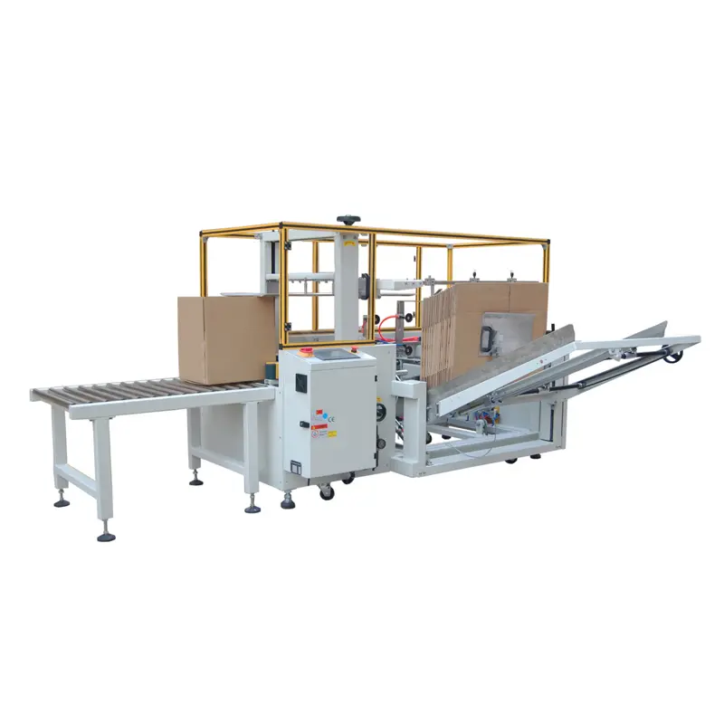 Máquina formadora y selladora de cajas de cartón
