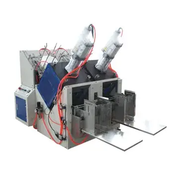 Máquina automática para fabricar platos de papel de velocidad media